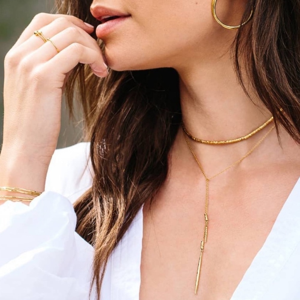 Gorjana NWT Laguna Adjustable Necklace Gold